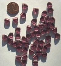 50 9mm Triangle Beads - Amethyst